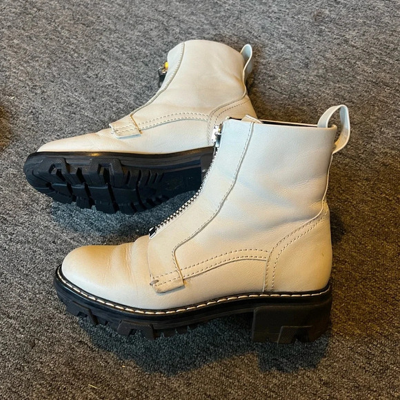 Rag & Bone Shiloh Eggshell-White Boots, size 36.5 - Picture 6 of 12